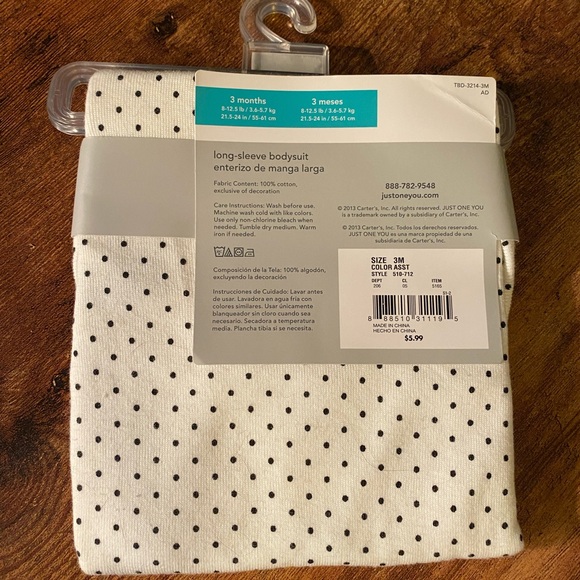 Halloween Longsleeve Onesie 3mo - Picture 2 of 2